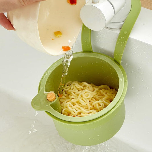Over-Faucet Hanging Filter Basket – Hands-Free Drain Strainer for Kitchen & Bathroom