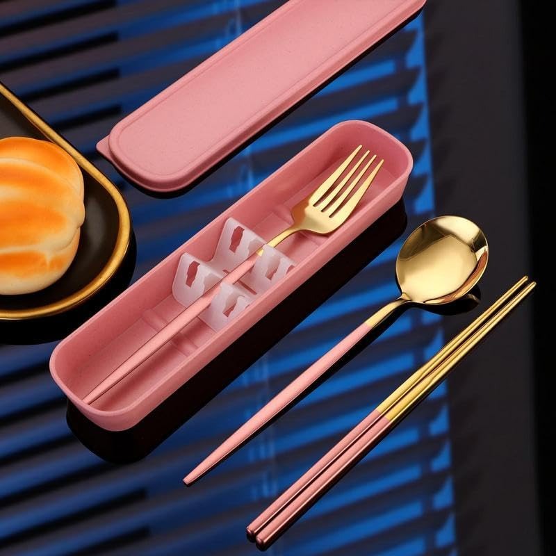 Elegant Gold Travel Cutlery