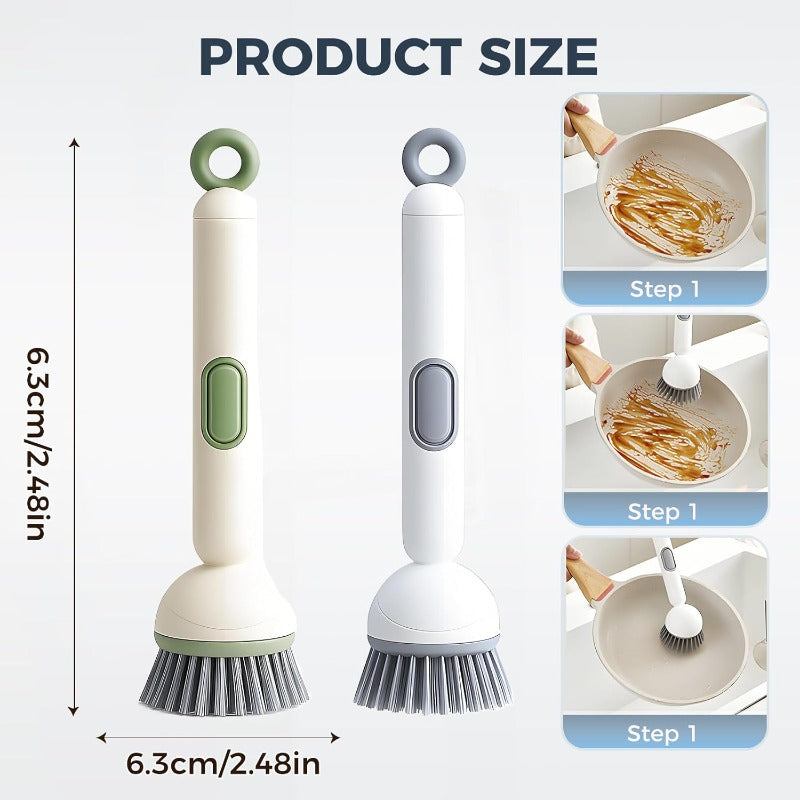 Adjustable Dish Brush with Soap Dispenser