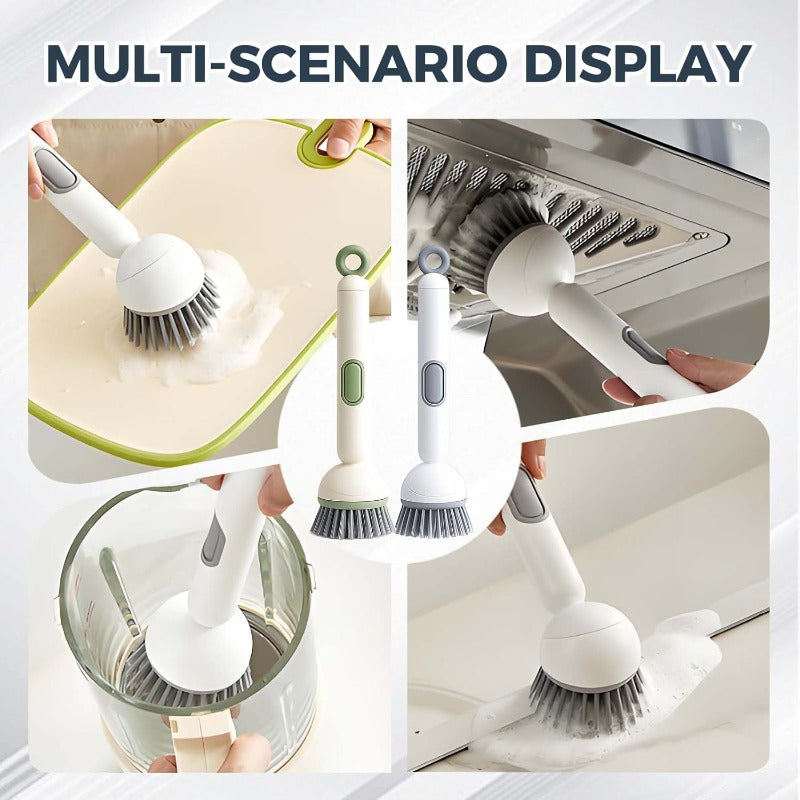 Adjustable Dish Brush with Soap Dispenser