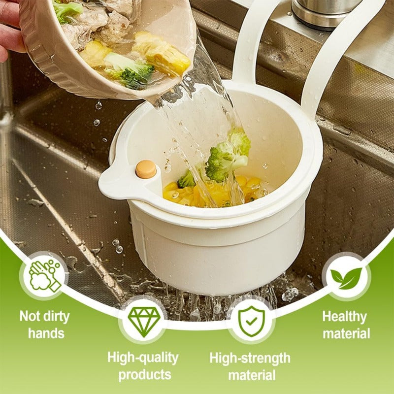 Over-Faucet Hanging Filter Basket – Hands-Free Drain Strainer for Kitchen & Bathroom