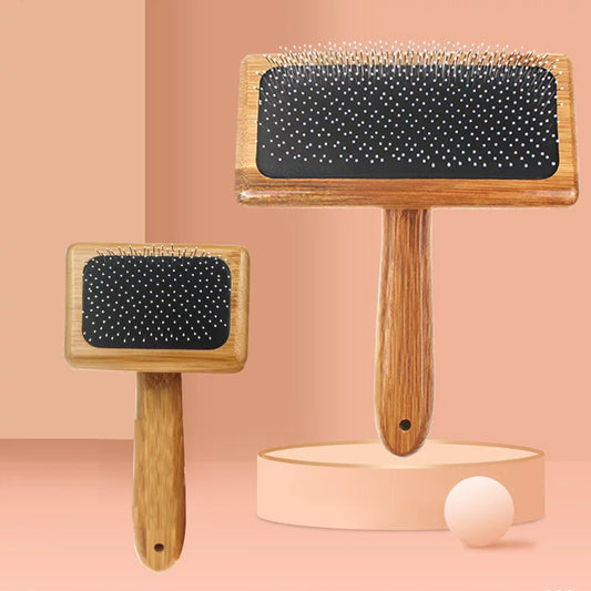 Dirfact | Wooden Handle Needle Comb for Dog and Cat Grooming Detangling