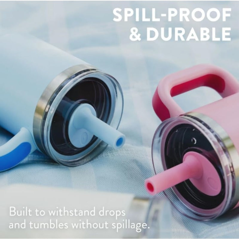 Insulated Spill-Proof Straw Cup for Toddlers – Easy Grip & Bite Valve Design