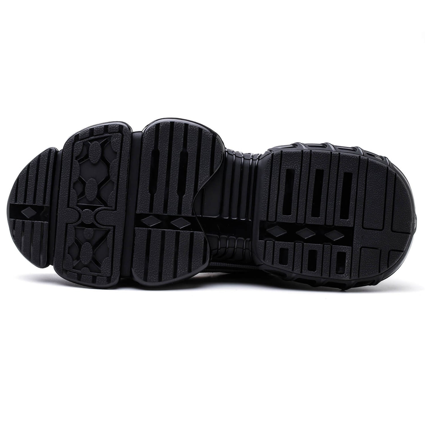 QD Steel Toe Knob Lacing Work Sneakers