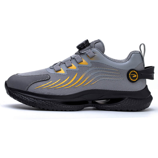 QD Knob Lacing Steel Toe Work Sneakers